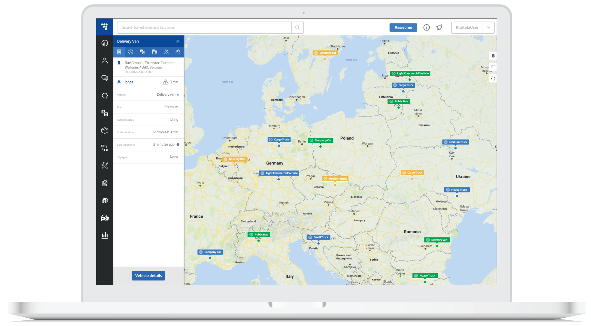 TrustTrack interface